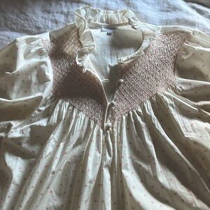 Dondolo pullover blouse with pink heart print